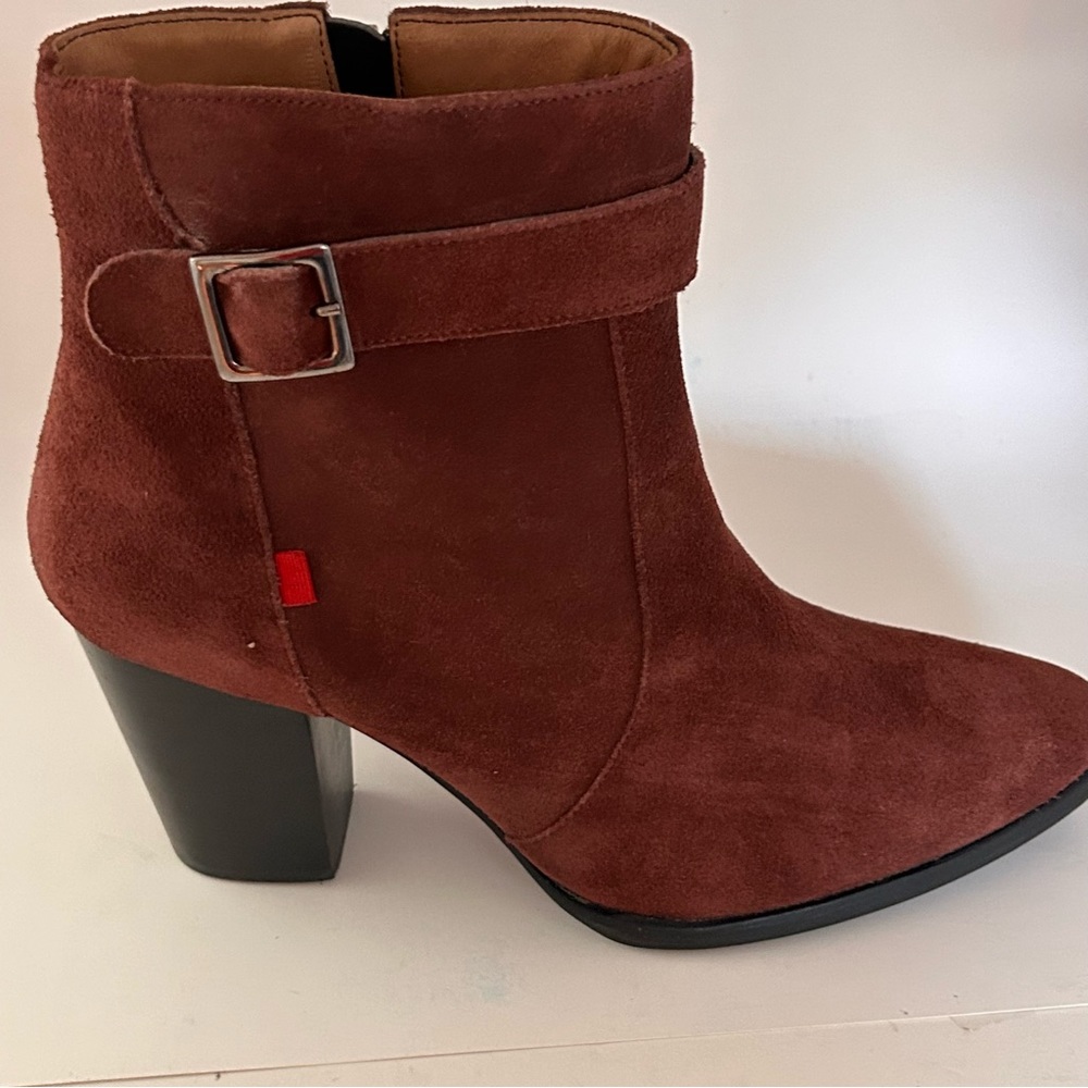 NEW IN BOX MARC JOSEPH NEW YORK WOMEN’S TINT SUEDE LEATHER SIZE 10 MAROON